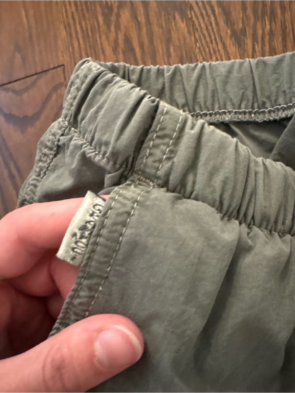 Women’s Olive Green Cargo Jogger Pants with Drawstring Waist - Picture 5 of 6
